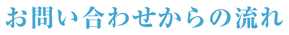 お問い合わせから納品までの流れ